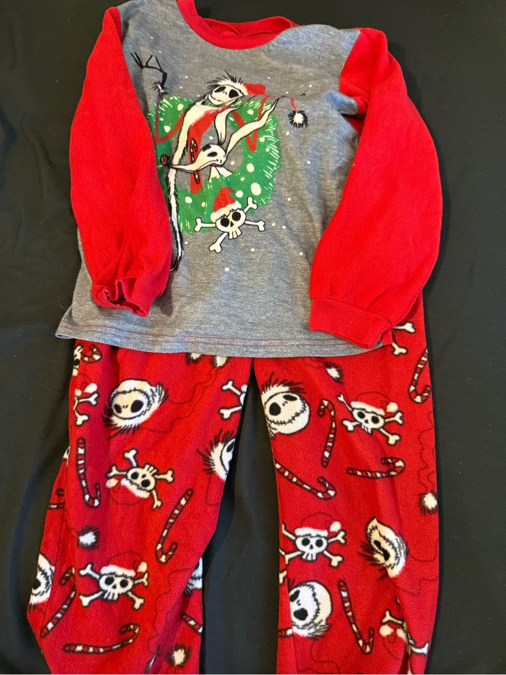 Nightmare Before Christmas Jack Skellington and Zero Fleece Pajama Set